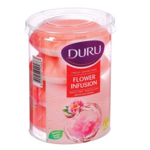 صابون حمام دورو DURU با رایحه flower infusion بسته 4 عددی 400 gr